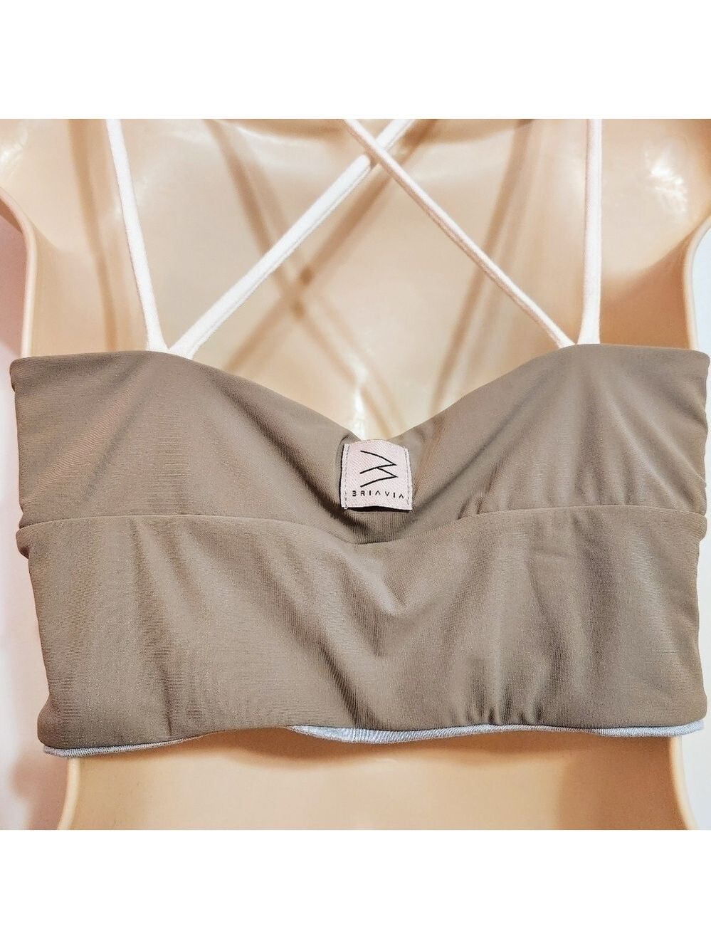 Briavia Reversible Strappy Bralette Top Green Blue M/L - Picture 5 of 10